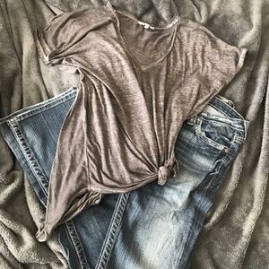 Express OneEleven Knot Front Tee